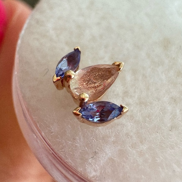 BVLA Alana Threaded Piercing End - Rose Gold, Sunstone, Tanzanite - Picture 3 of 10